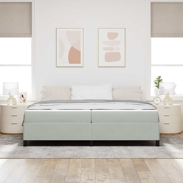 vidaXL Struttura del letto Grigio chiaro, Grigio e Bianco 200 x 200 cm