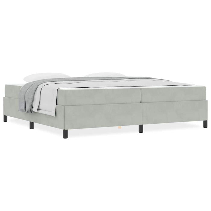 vidaXL Struttura del letto Grigio chiaro, Grigio e Bianco 200 x 200 cm