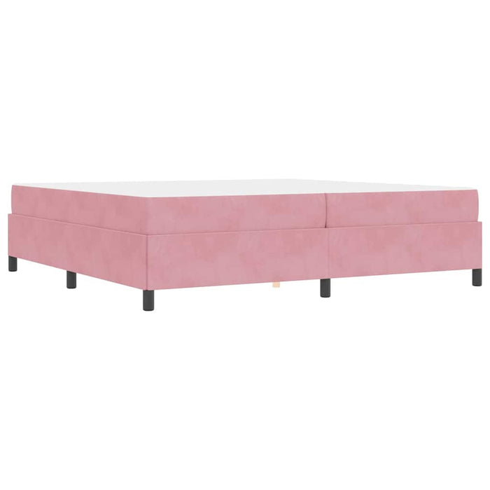 vidaXL Struttura del letto Rosa e bianco 200 x 200 cm Velluto