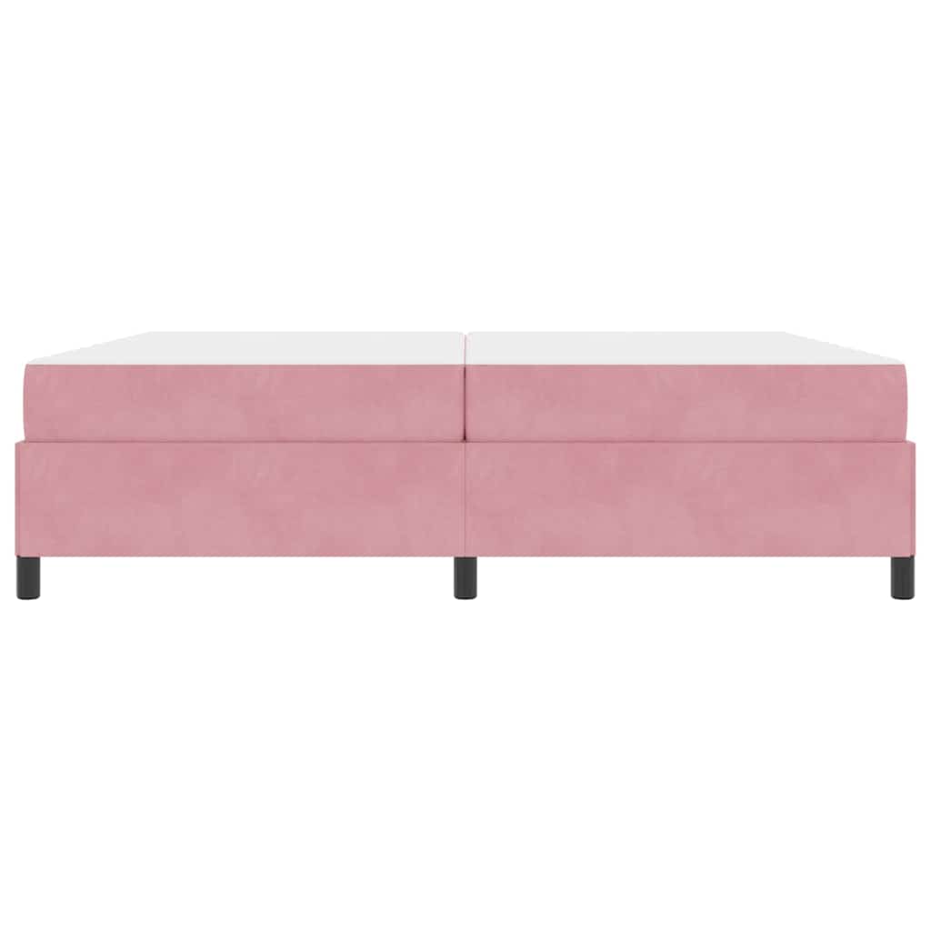 vidaXL Struttura del letto Rosa e bianco 200 x 200 cm Velluto