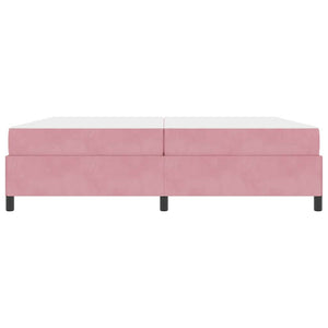 vidaXL Struttura del letto Rosa e bianco 200 x 200 cm Velluto