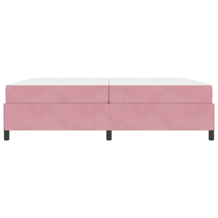 vidaXL Struttura del letto Rosa e bianco 200 x 200 cm Velluto