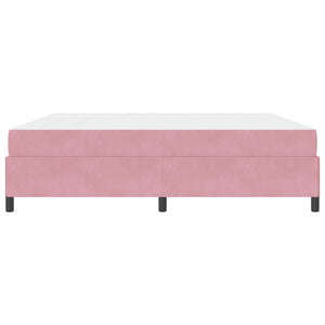 vidaXL Struttura del letto Rosa e bianco 200 x 200 cm Velluto