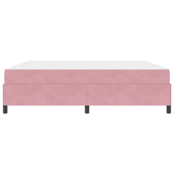 vidaXL Struttura del letto Rosa e bianco 200 x 200 cm Velluto
