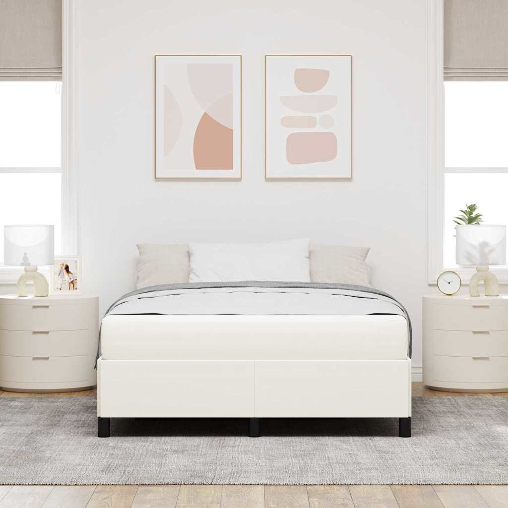 vidaXL Struttura del letto Crema 140 x 200 cm