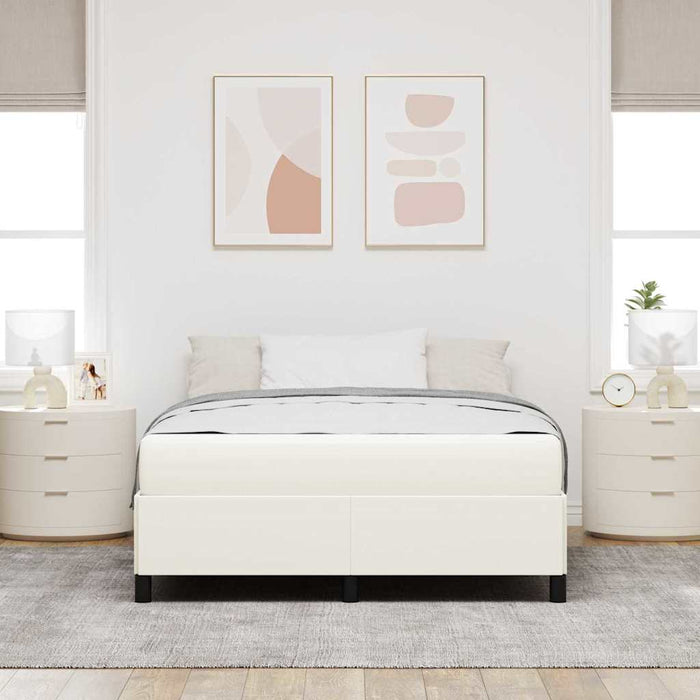 vidaXL Struttura del letto Crema 140 x 200 cm