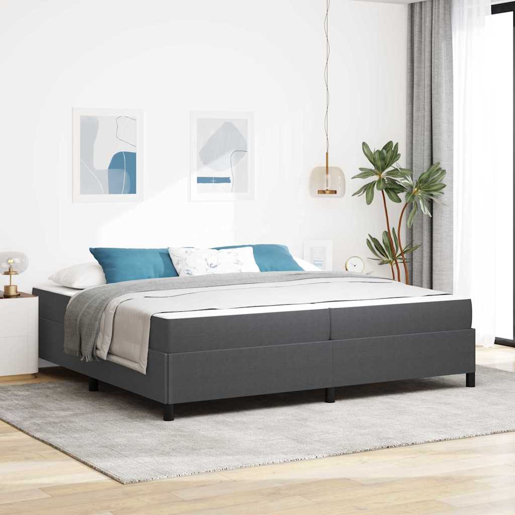 vidaXL Struttura del letto Grigio scuro 200 x 200 cm