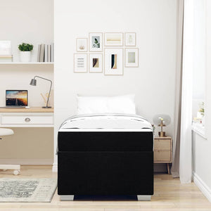 vidaXL Struttura del letto Nero 80 x 200 cm Tessuto