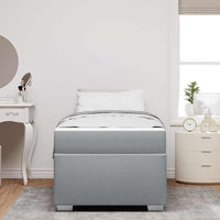 vidaXL Struttura del letto Grigio chiaro 90 x 200 cm Tessuto