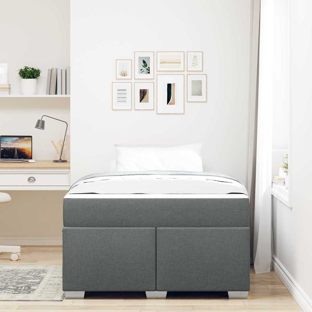 vidaXL Struttura del letto Grigio scuro 120 x 190 cm Tessuto