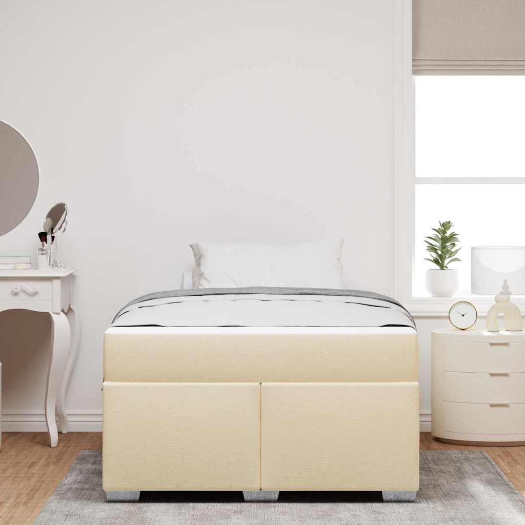 vidaXL Struttura del letto Crema 120 x 190 cm Tessuto