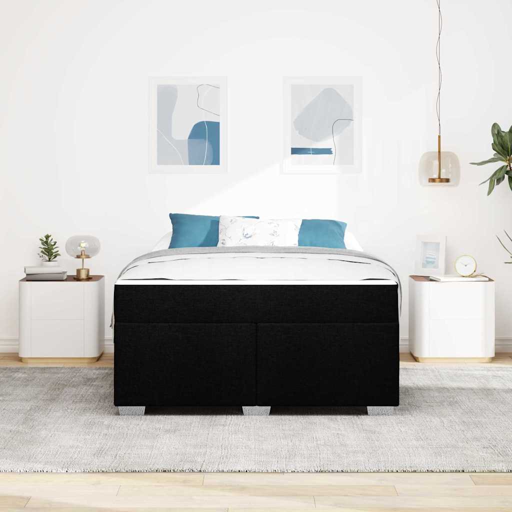 vidaXL Struttura del letto Nero 140 x 200 cm Tessuto
