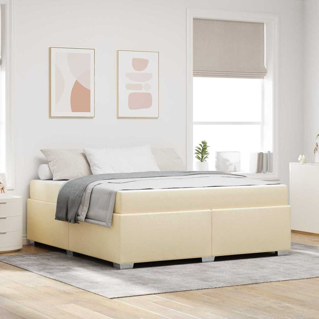 vidaXL Struttura del letto Crema 180 x 200 cm Tessuto