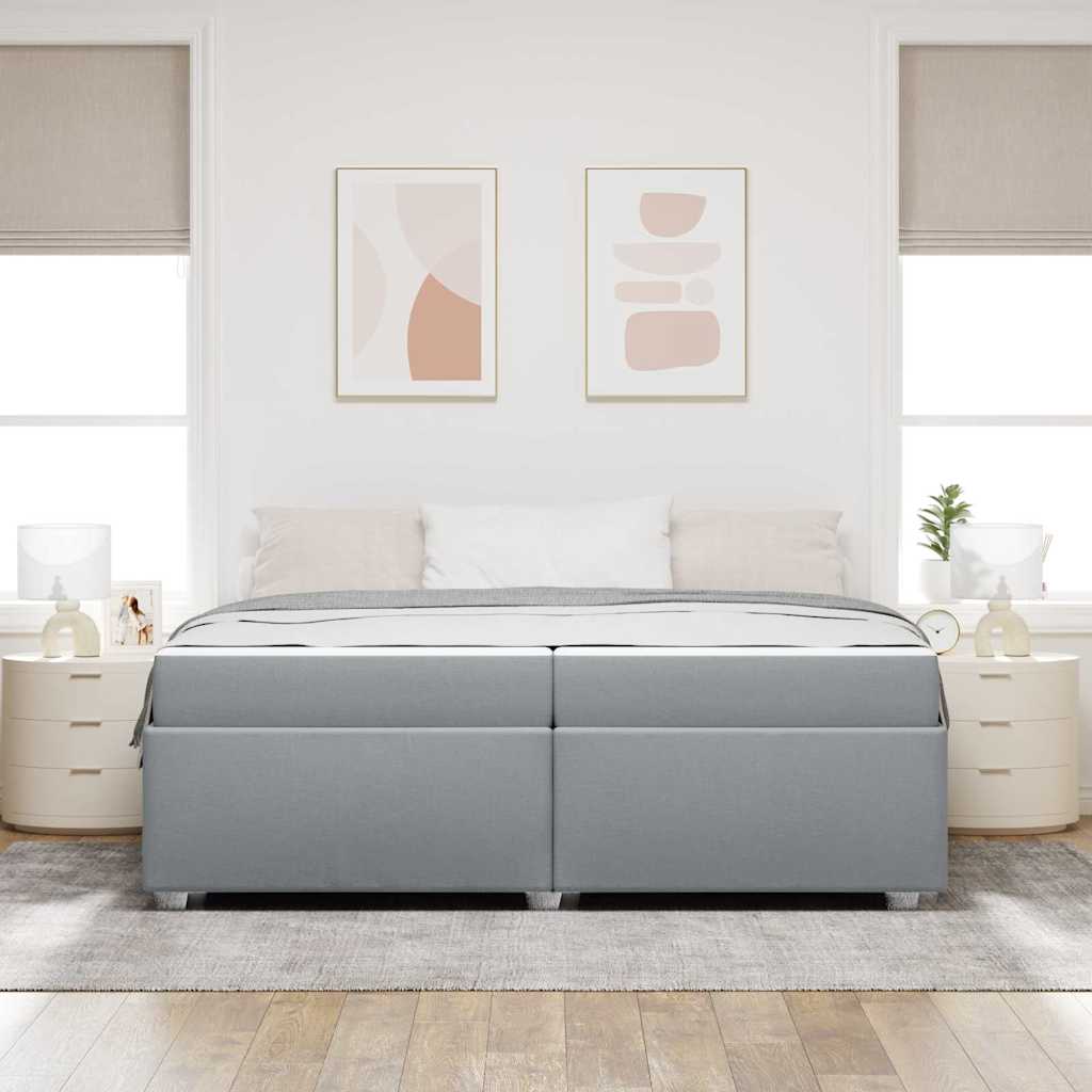 vidaXL Struttura del letto Grigio chiaro 200 x 200 cm Tessuto