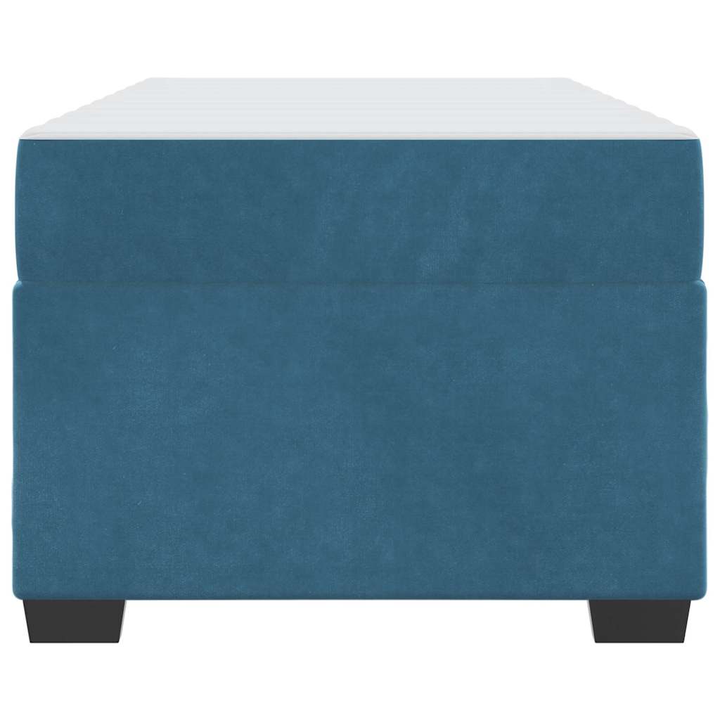 vidaXL Struttura del letto con materasso Blu scuro 90 x 190 cm Velluto