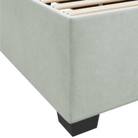 vidaXL Struttura letto con materasso Grigio chiaro 90 x 200 cm Velluto