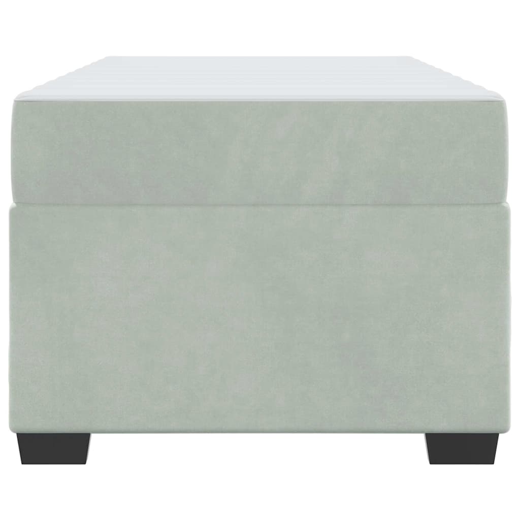 vidaXL Struttura letto con materasso Grigio chiaro 90 x 200 cm Velluto
