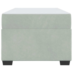 vidaXL Struttura letto con materasso Grigio chiaro 90 x 200 cm Velluto