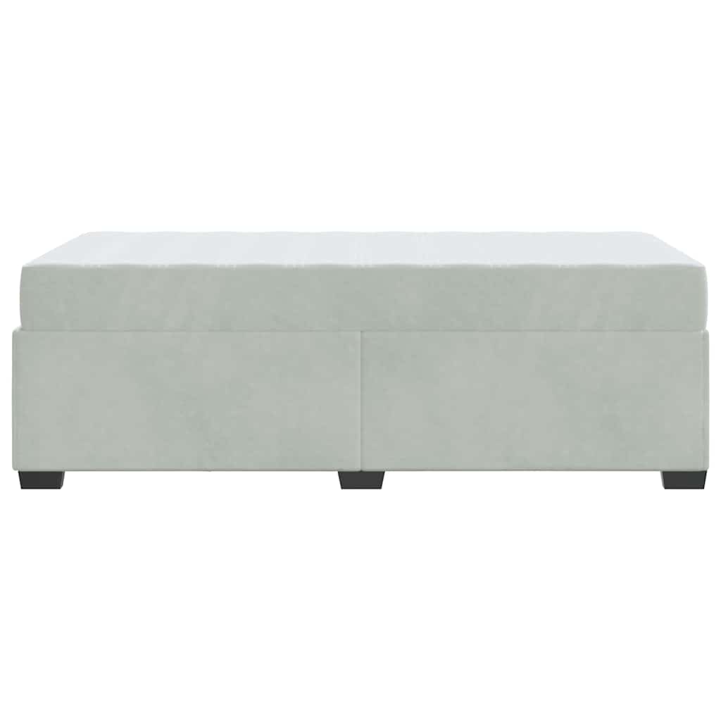 vidaXL Struttura letto con materasso Grigio chiaro 90 x 200 cm Velluto