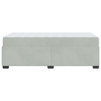 vidaXL Struttura letto con materasso Grigio chiaro 90 x 200 cm Velluto