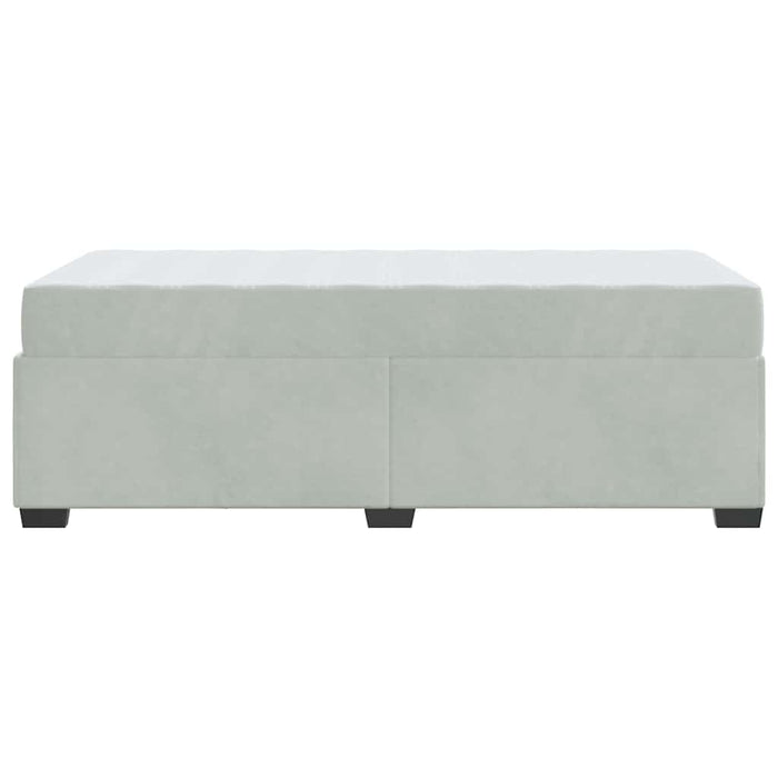 vidaXL Struttura letto con materasso Grigio chiaro 90 x 200 cm Velluto