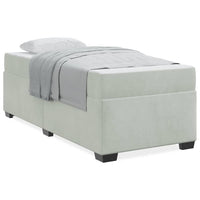 vidaXL Struttura letto con materasso Grigio chiaro 90 x 200 cm Velluto