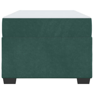 vidaXL Struttura letto con materasso Verde scuro 90 x 200 cm Velluto