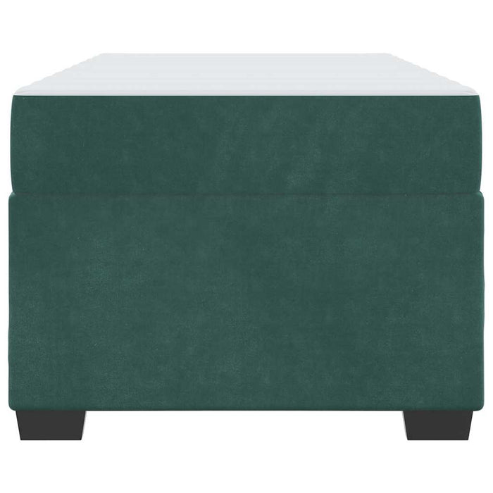 vidaXL Struttura letto con materasso Verde scuro 90 x 200 cm Velluto