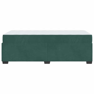 vidaXL Struttura letto con materasso Verde scuro 90 x 200 cm Velluto