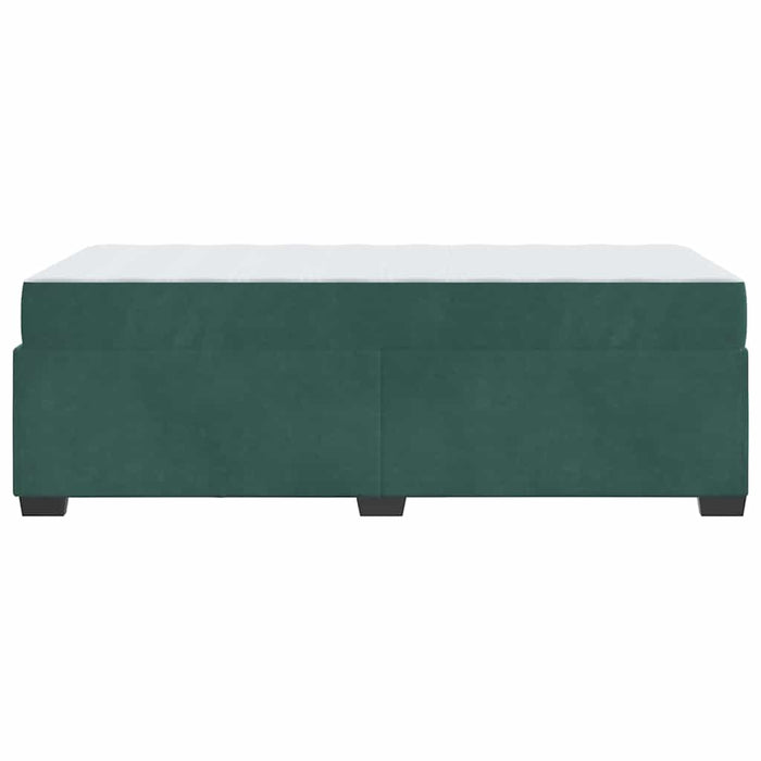vidaXL Struttura letto con materasso Verde scuro 90 x 200 cm Velluto
