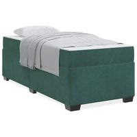 vidaXL Struttura letto con materasso Verde scuro 90 x 200 cm Velluto