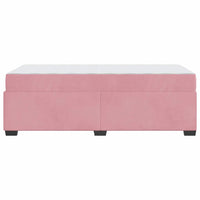 vidaXL Struttura del letto con materasso Rosa 90 x 200 cm Velluto