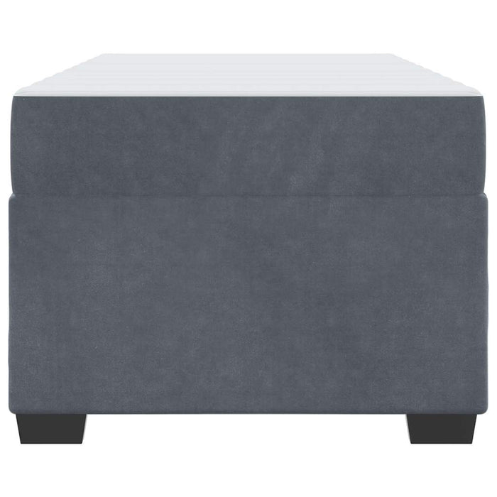 vidaXL Struttura letto con materasso Grigio scuro 100 x 200 cm Velluto
