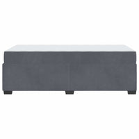vidaXL Struttura letto con materasso Grigio scuro 100 x 200 cm Velluto