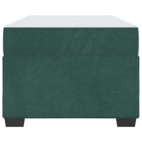 vidaXL Struttura letto con materasso Verde scuro 100 x 200 cm Velluto