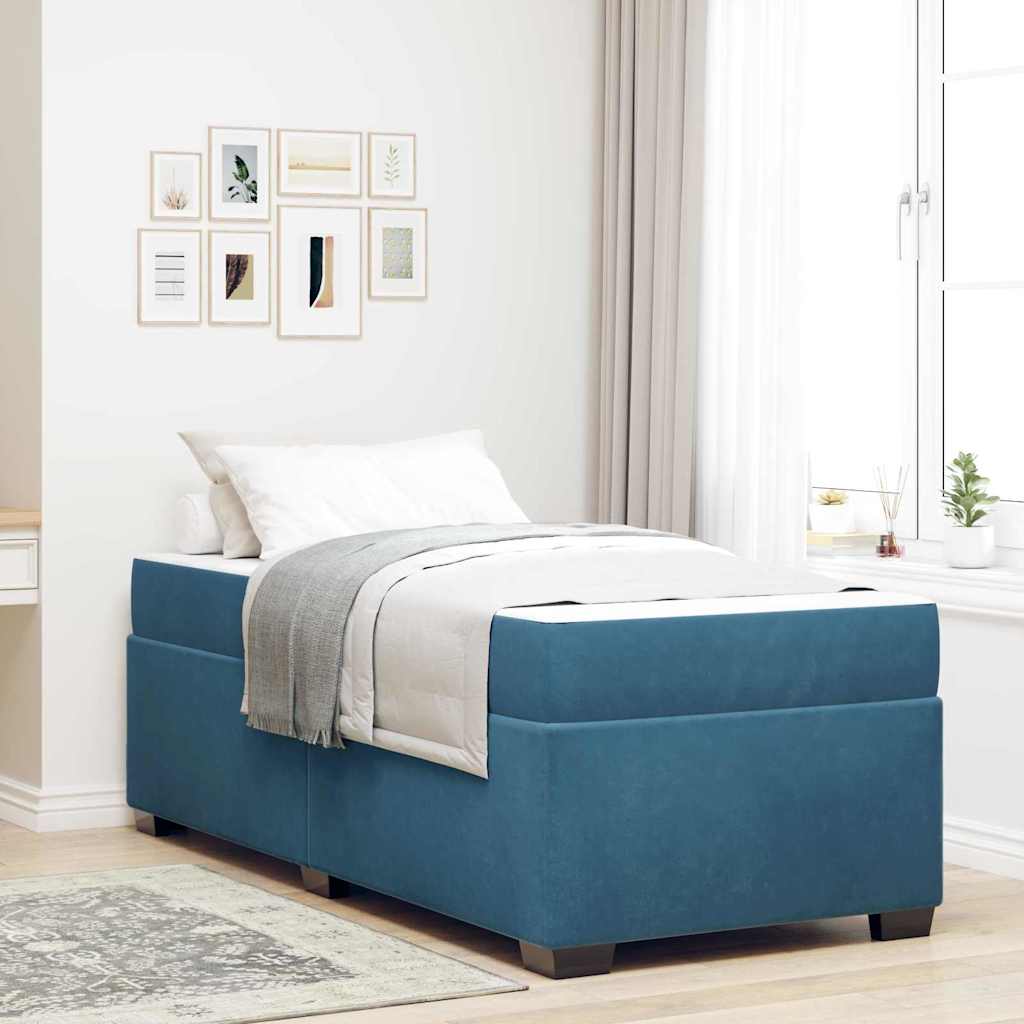 vidaXL Struttura del letto Blu scuro 100 x 200 cm Velluto