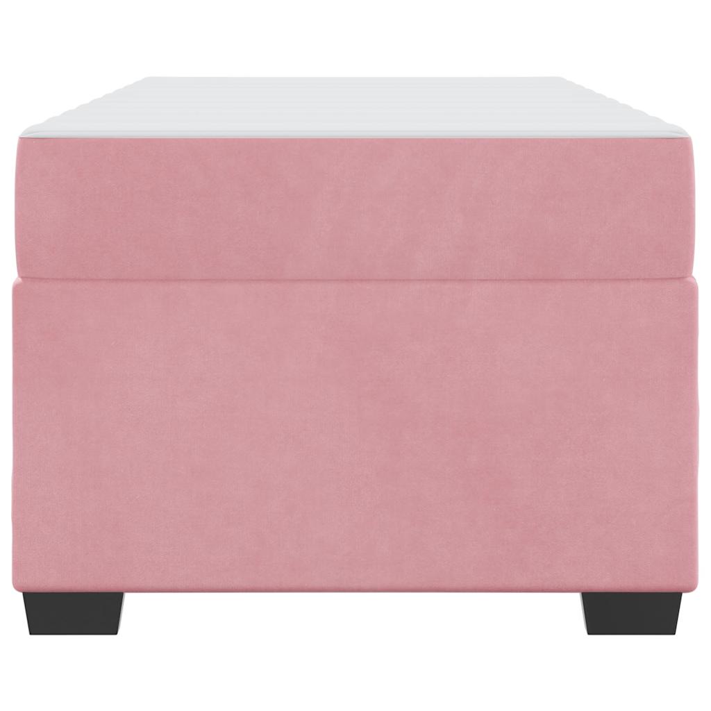 vidaXL Struttura del letto con materasso Rosa 100 x 200 cm Velluto