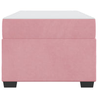 vidaXL Struttura del letto con materasso Rosa 100 x 200 cm Velluto