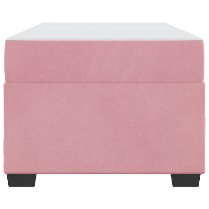 vidaXL Struttura del letto con materasso Rosa 100 x 200 cm Velluto