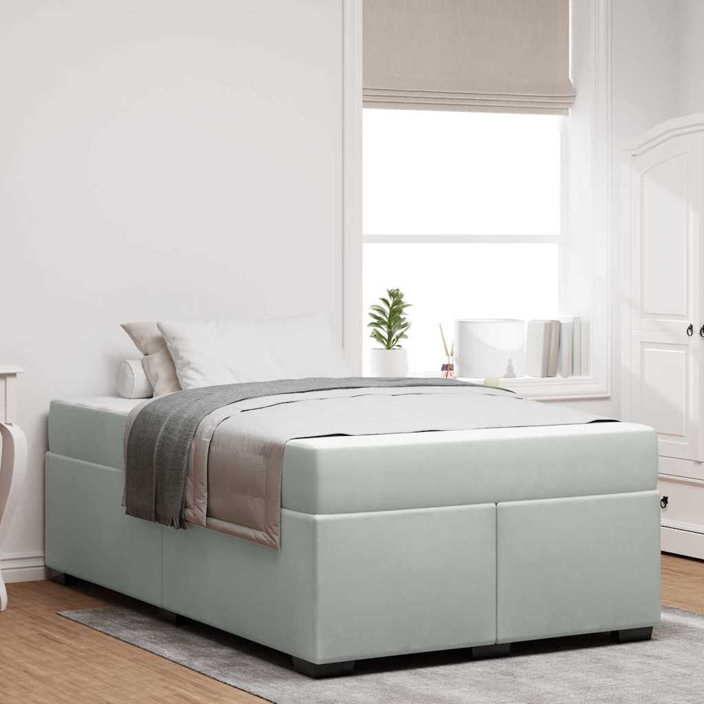 vidaXL Struttura letto con materasso Grigio chiaro 120 x 190 cm