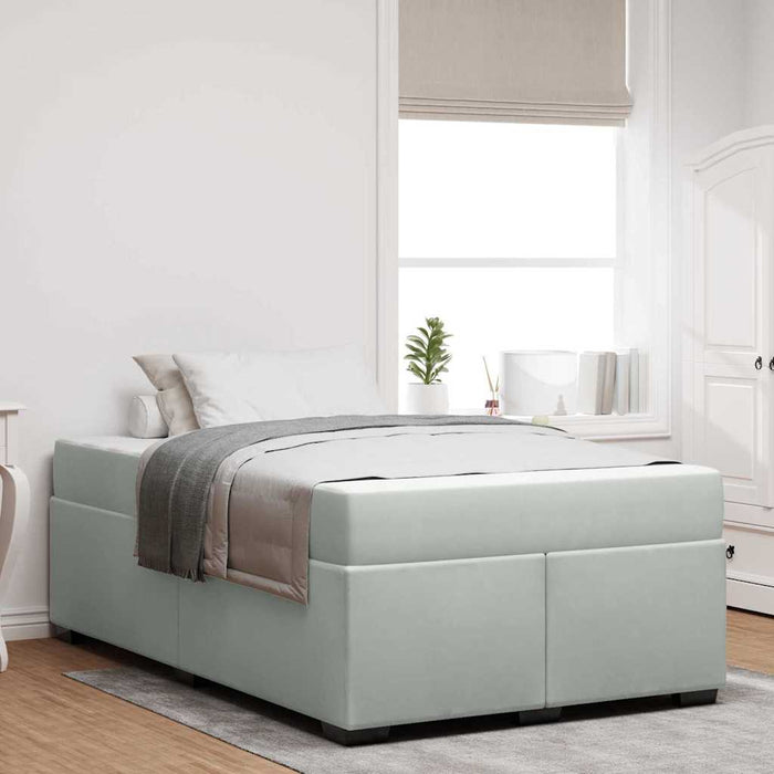 vidaXL Struttura letto con materasso Grigio chiaro 120 x 190 cm