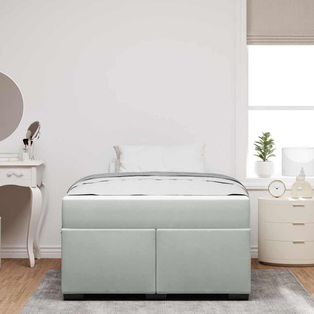 vidaXL Struttura letto con materasso Grigio chiaro 120 x 190 cm