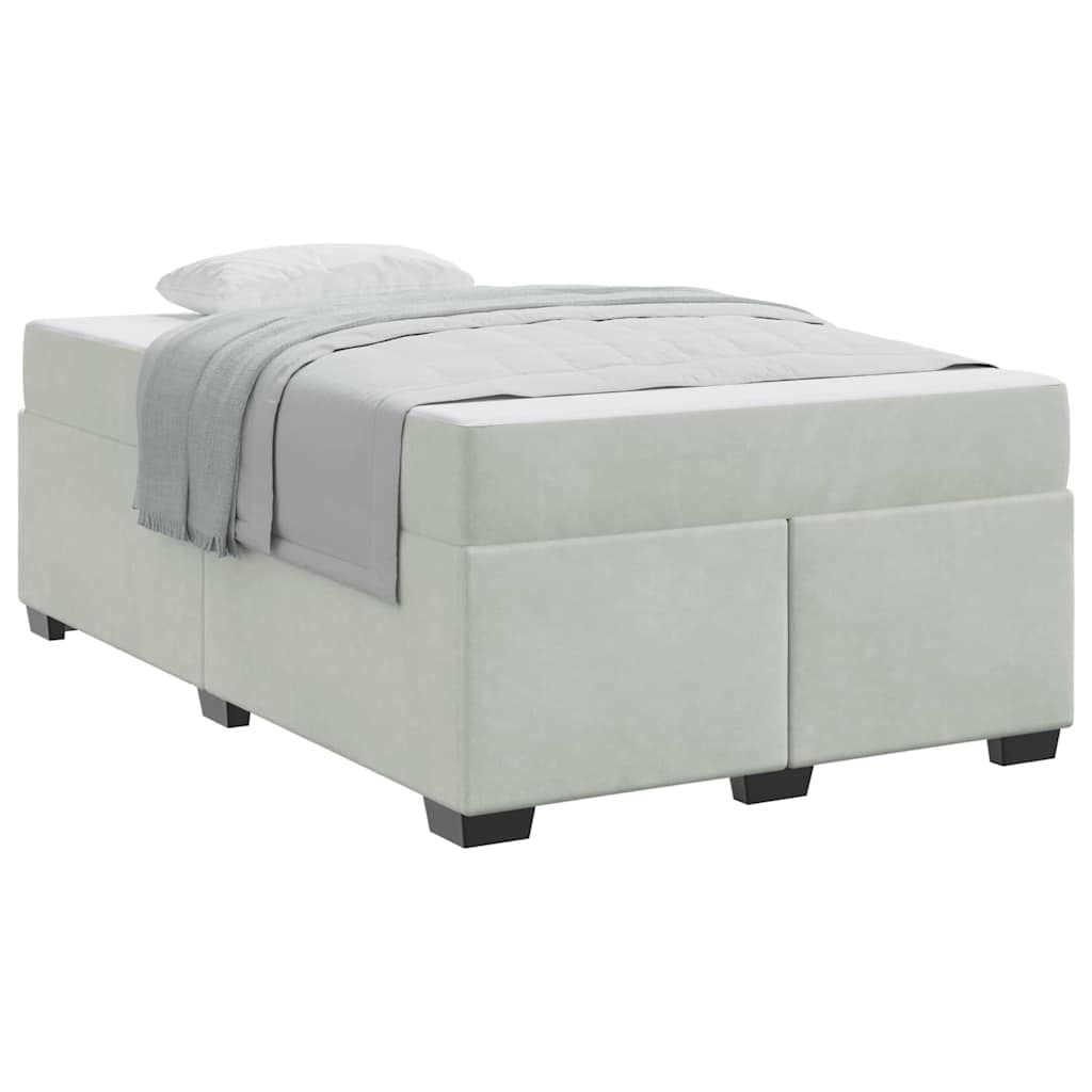 vidaXL Struttura letto con materasso Grigio chiaro 120 x 190 cm