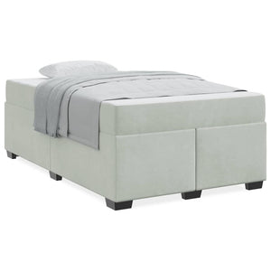 vidaXL Struttura letto con materasso Grigio chiaro 120 x 190 cm