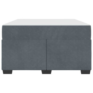 vidaXL Struttura letto con materasso Grigio scuro 120 x 190 cm Velluto
