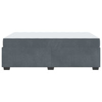 vidaXL Struttura letto con materasso Grigio scuro 120 x 190 cm Velluto