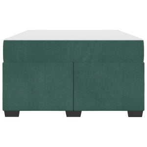 vidaXL Struttura letto con materasso Verde scuro 120 x 190 cm Velluto