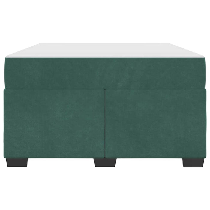 vidaXL Struttura letto con materasso Verde scuro 120 x 190 cm Velluto