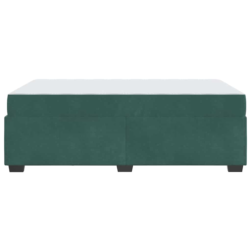 vidaXL Struttura letto con materasso Verde scuro 120 x 190 cm Velluto