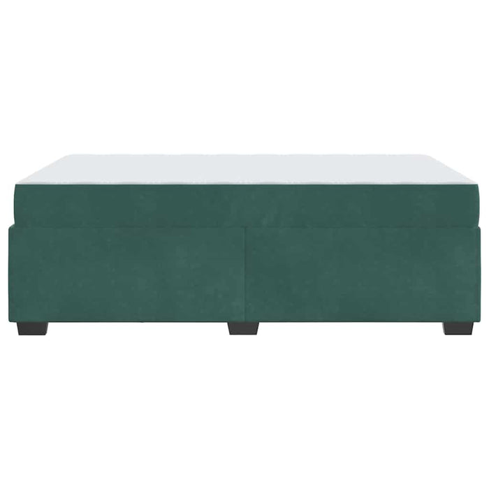 vidaXL Struttura letto con materasso Verde scuro 120 x 190 cm Velluto